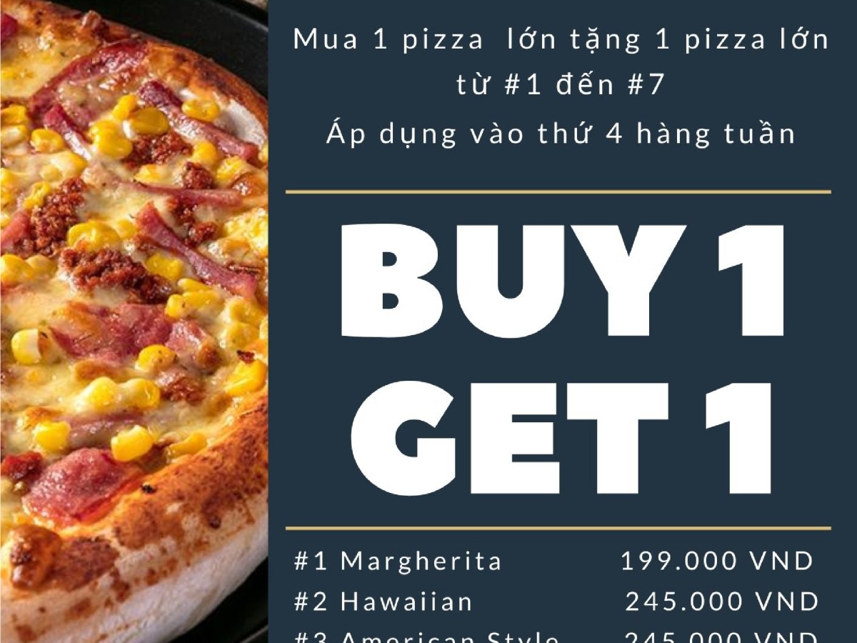 Texgrill Hải Phòng  – Pizza mua 1 tặng 1 Thứ 4 hàng tuần